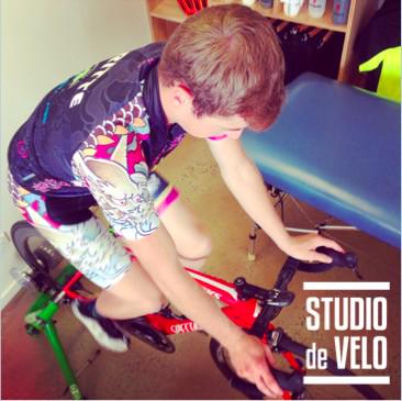 Pete Dunlop from #koiledPETBARN getting a little #bodygeometryfit tweak. New season, new body, new position #sdvfit