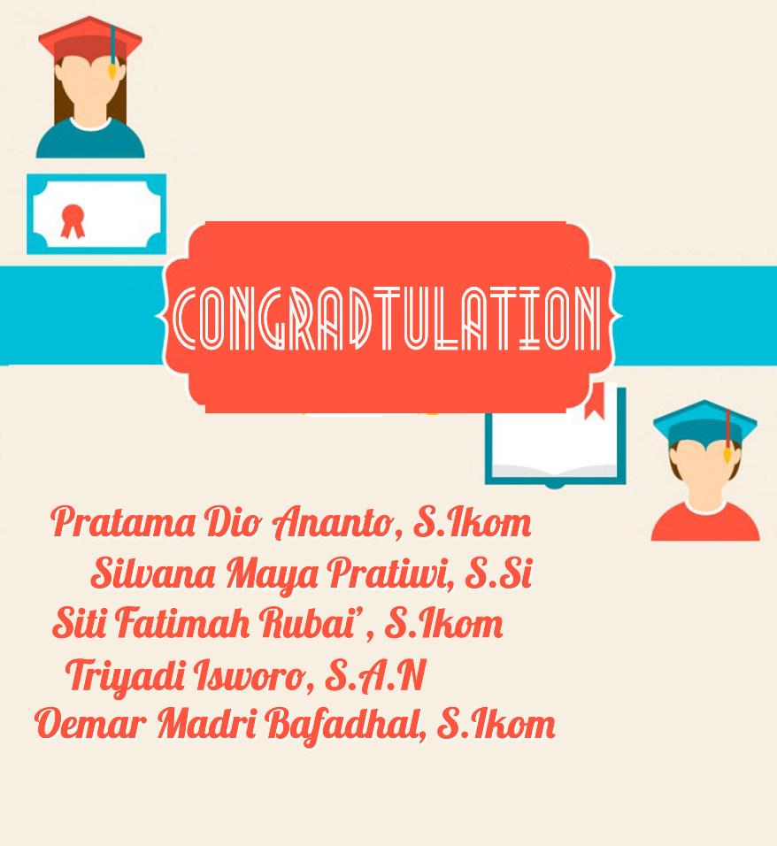 Selamat &amp; sukses untuk kk yng hari ini wisuda :) <a href="/SilvanaMaiia/">Silvana Maya Pratiwi</a> <a href="/PratamaDioA/">Pratama Dio Ananto</a> <a href="/madribafadhal/">Madri Bafadhal</a> <a href="/sifaaaaa/">Siti Fatimah Ruba'i</a> <a href="/Teriyadiisworo/">Triyadi Isworo</a>