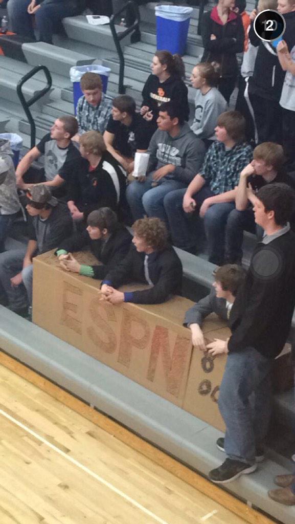 TheRealTim0thy's tweet photo. @espn our student section tonight tho! @trentkruger @LoganHeibult08 @Renealien69 @jcosgrove21 #onlyatS-O http://t.co/GcD7awzNSu