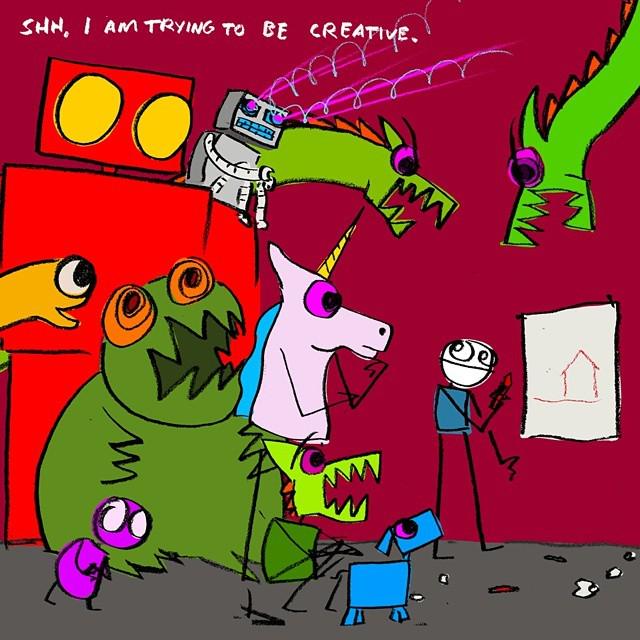 Otherbots's tweet image. My life...#explodingdog #creativity #unicorn #monster #robot #dragon by bee5140