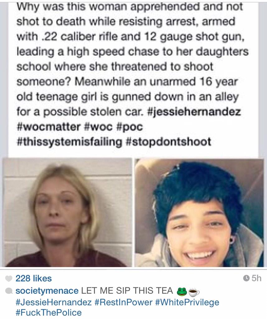 Ganjalujah's tweet photo. โ@steph_mtz23: #stopdontshoot #justiceforjess #JessieHernandez ๐ http://t.co/0VkeLsgh9uโ๐ฃ