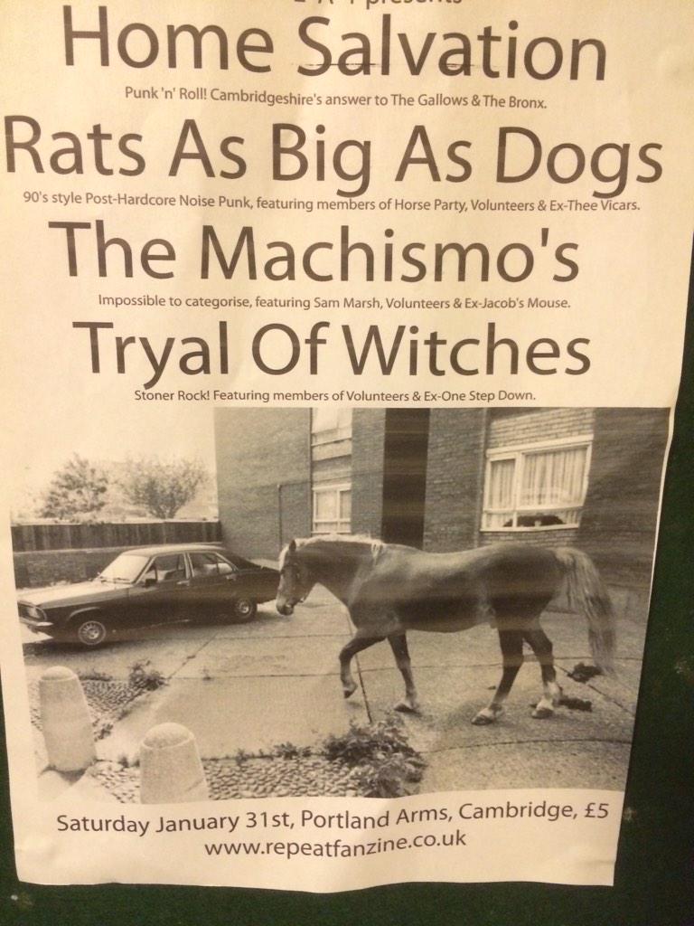 Don't remember taking this photo, but great poster Rosey <a href="/RichardREPEAT/">Richard REPEAT</a>  

Sat 31st Jan <a href="/ThePortlandArms/">The Portland Arms</a> 
#Cambridge