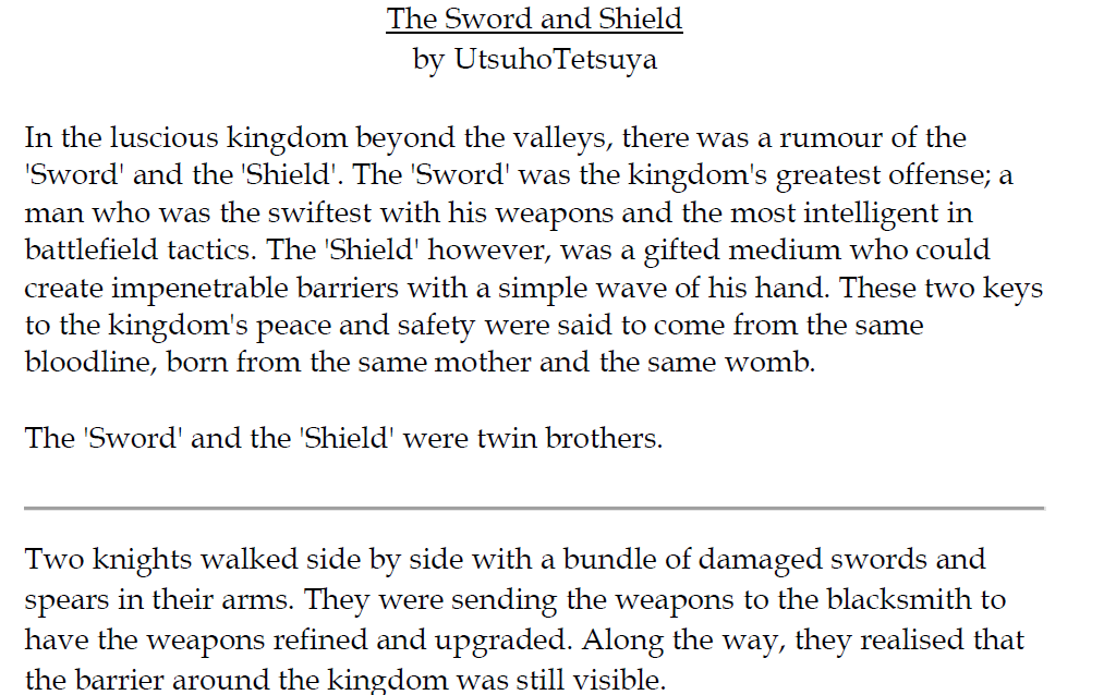 Oyakorodesu's tweet photo. SWORD &amp; SHIELD by @utsuhotetsuya will become an e-book with every chapter drawn by me~ #SSproject http://t.co/EeXTWvM0iJ