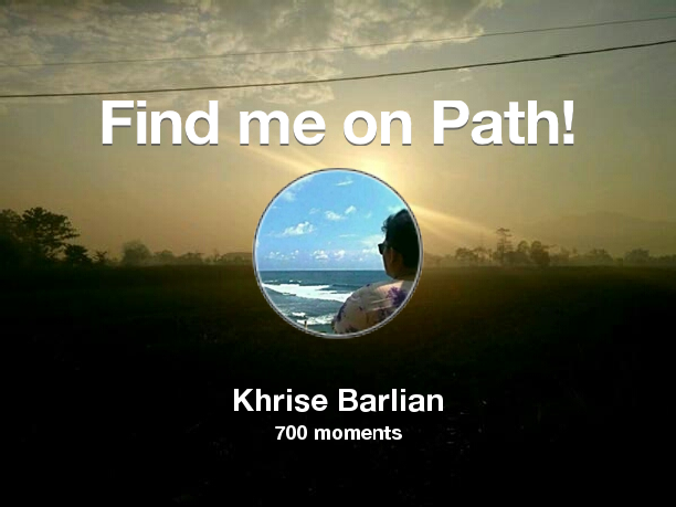 barliannn's tweet photo. I've shared 700 memories with my friends on #Path - see them now at http://t.co/O1IMjRuyem! #thepersonalnetwork http://t.co/JGrpcFodut