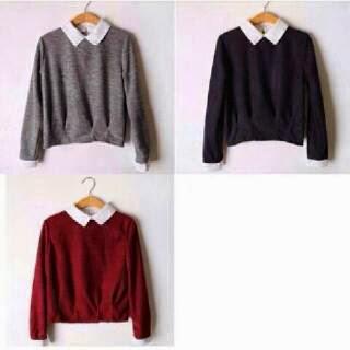 little_aprilia's tweet photo. Plain crop collar 48rb sweater rajut. Follow IG: littleaprilia. For order hubungi kontak dibio :) http://t.co/oQ2CPzPguW