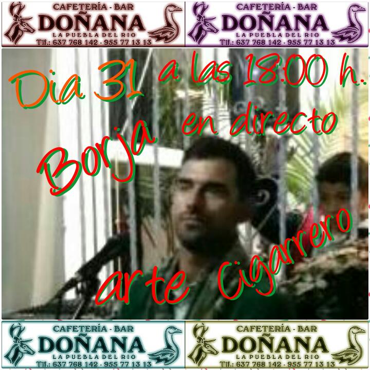 JonathanDonana's tweet photo. Este Sábado @borjacabellocab en directo Cafetería DOÑANA Bar. http://t.co/NyAOmCMzZP