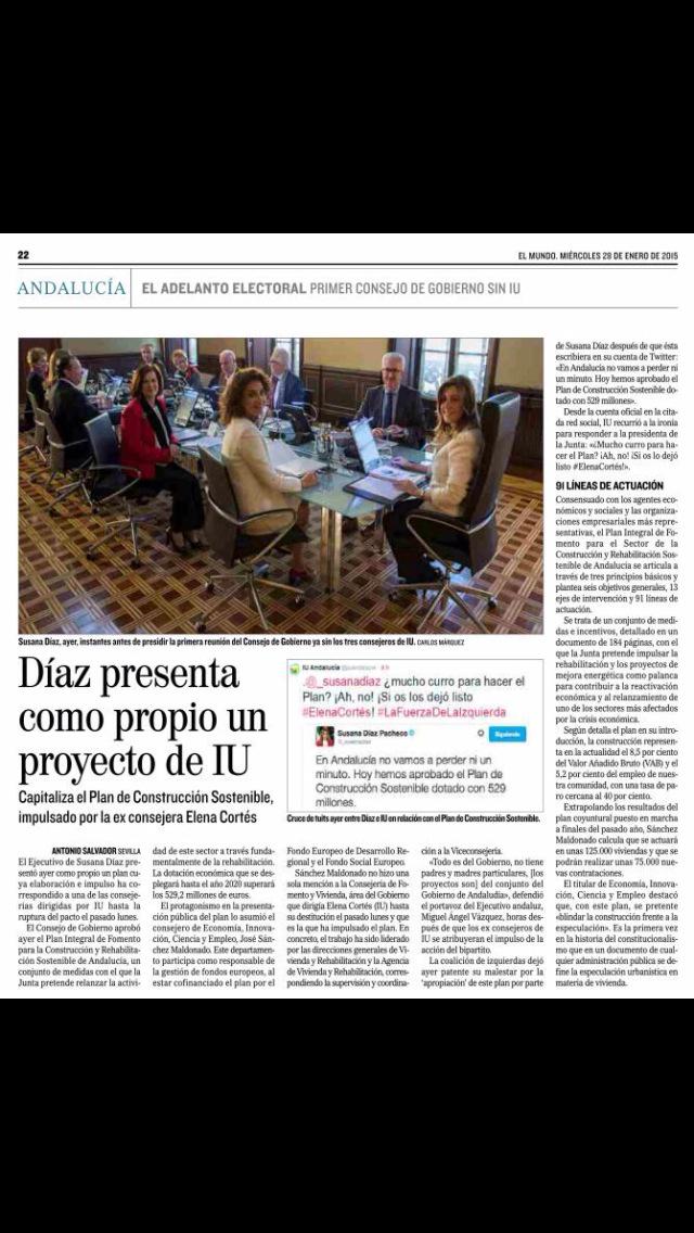 MCarmenPerezIU's tweet photo. Susana vende como suyo proyecto construcción y rehabilitación sostenible d #ElenaCortes @iuandalucia @manuelmoralesiu http://t.co/ZS7erlX3ah