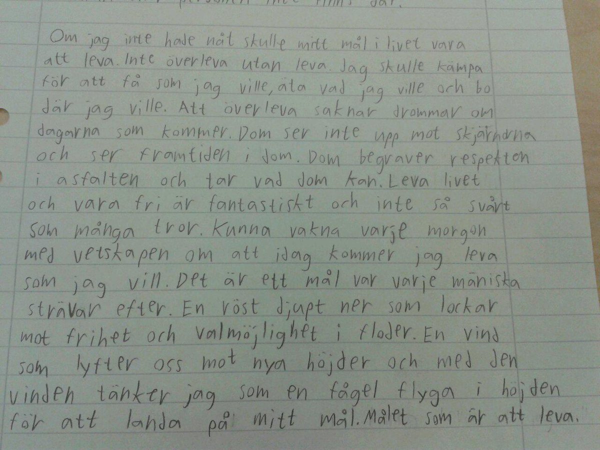 Gabbekaren's tweet photo. #omjagintehadenåt skulle mitt mål i livet vara att leva @visesiskolan @emilarvidson http://t.co/11ZMPahAdj