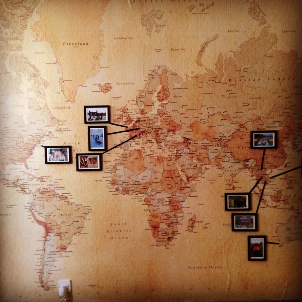 DesignEyesinter's tweet image. We ❤️ maps. Check out a fun #mapwall we created last year #interiordesign #maps