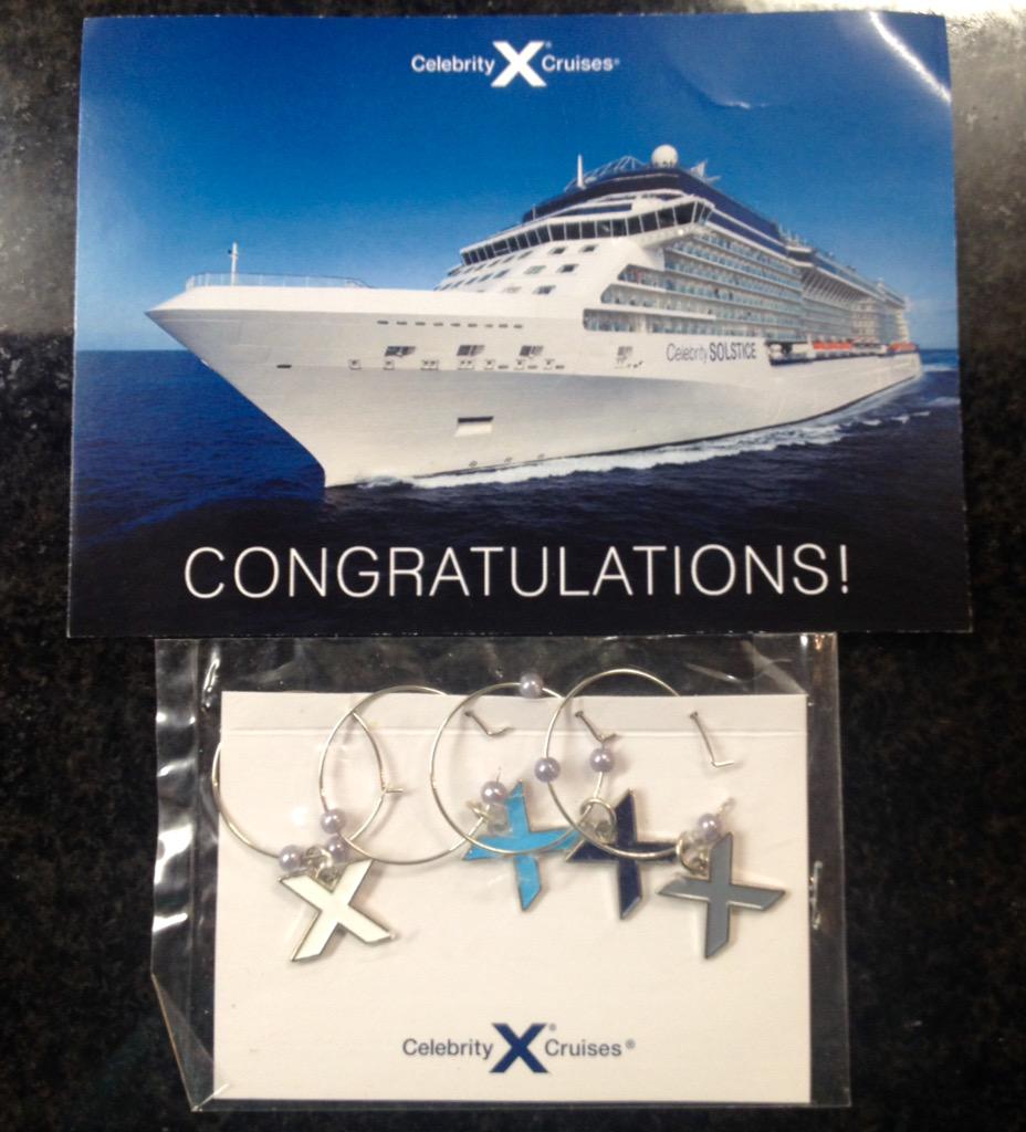Debbie_ducks's tweet image. My well travelled wine charms 🍸arrived #celebrity delighted thank you @CelebrityCruise - see you in Aug on Equinox 😘