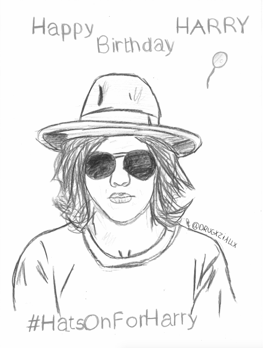 Happy birthday, I hope you will have hats today and you like my drawing.   