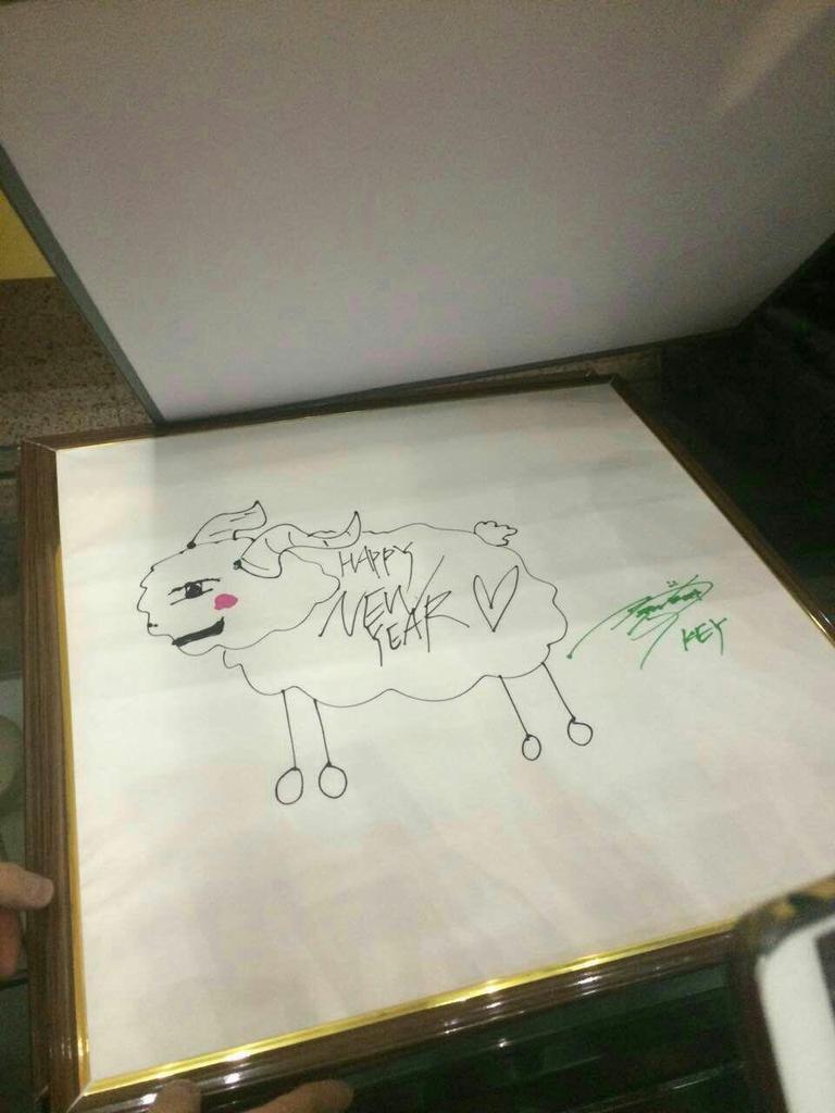onyoucky's tweet photo. "@usangjinki: [大大大大大花骨朵_/weibo]
150128
SHINee Sheep Drawing!!
#SHINee http://t.co/YNAqp0PTKP"