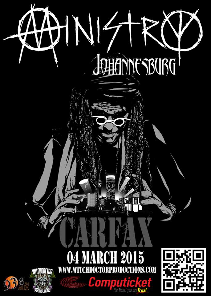 MusicReviewZA's tweet photo. Got your tickets to see #Ministry live for one night only 4March #CarfaxNewtown? Brought to you by @WitchdoctorProd http://t.co/GkxW1UgWzR