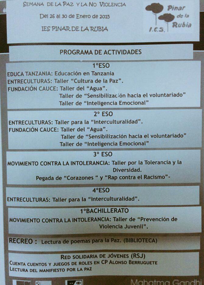 iprti1pc02's tweet photo. #iprTarea_4 La semana de la paz no pasa desapercibida en el IES Pinar de la Rubia http://t.co/IRlutcGXX8