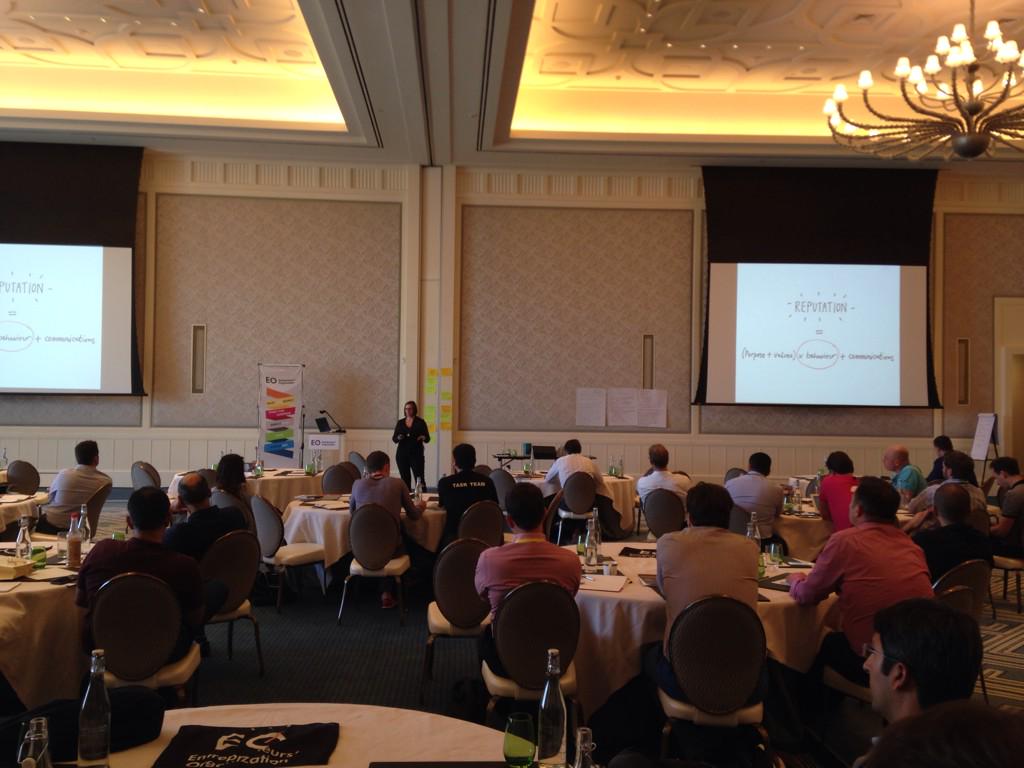 OrlaithCarmody's tweet photo. Very attentive room for @RepPlaybook tips and strategies @JenJanson #EOEMEA http://t.co/hAHIwj5pzz