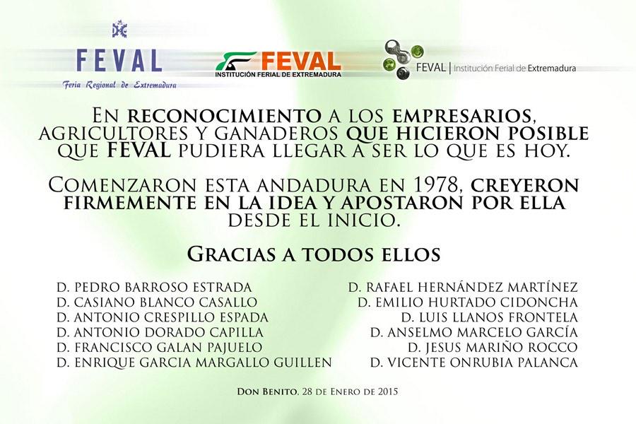 FEVAL_'s tweet photo. Ministra de Agricultura  y Presidente Monago descubren la placa en honor a los fundadores de #Feval #Agroexpo2015 http://t.co/nWbkVdPWoN