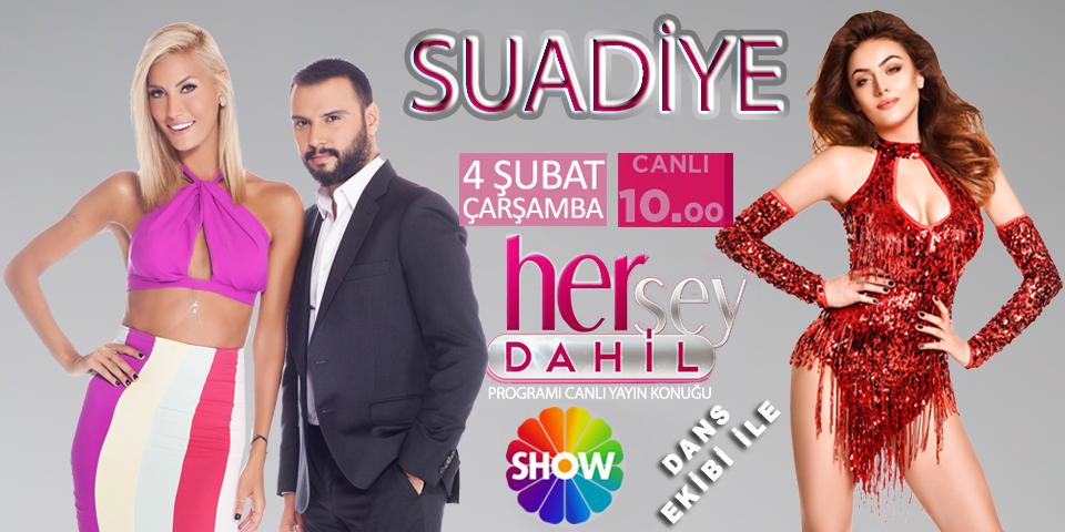 SuadiyeNews's tweet photo. Suadiye 4 Şub Çrş Saat 10:00'da @ShowTV #HerŞeyDahil'de Çağla Şikel ve Alişan'ın konuğu @YeniAlisan @ShowHerseyDahil http://t.co/rOUpssMbNU