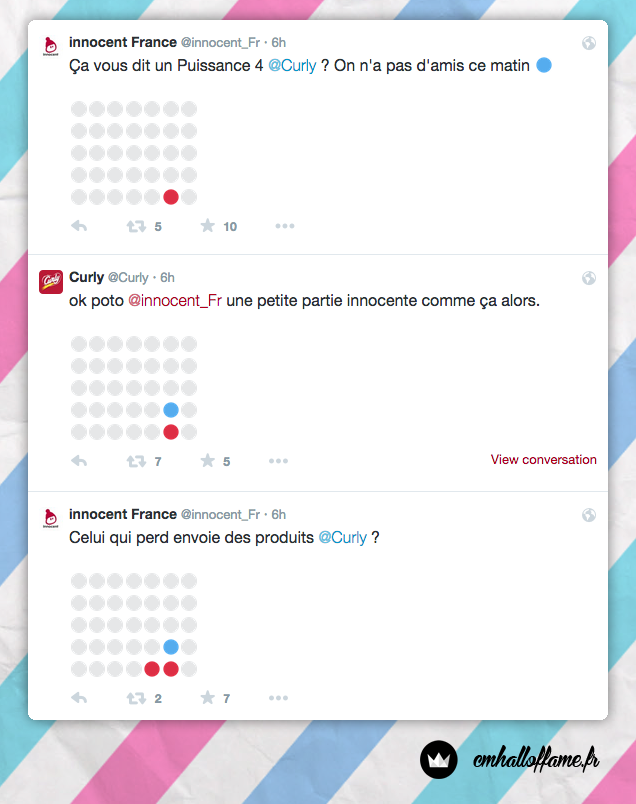 Et sinon ce matin y'a <a href="/innocent_Fr/">innocent France</a> et <a href="/Curly/">Curly</a> qui ont fait un puissance 4. Normal.

→ cmhalloffame.fr/post/109399210…