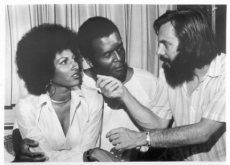 Happy birthday Jack Hill! Here he is sporting a fab beard on the set of Foxy Brown with & Terry Carter! 