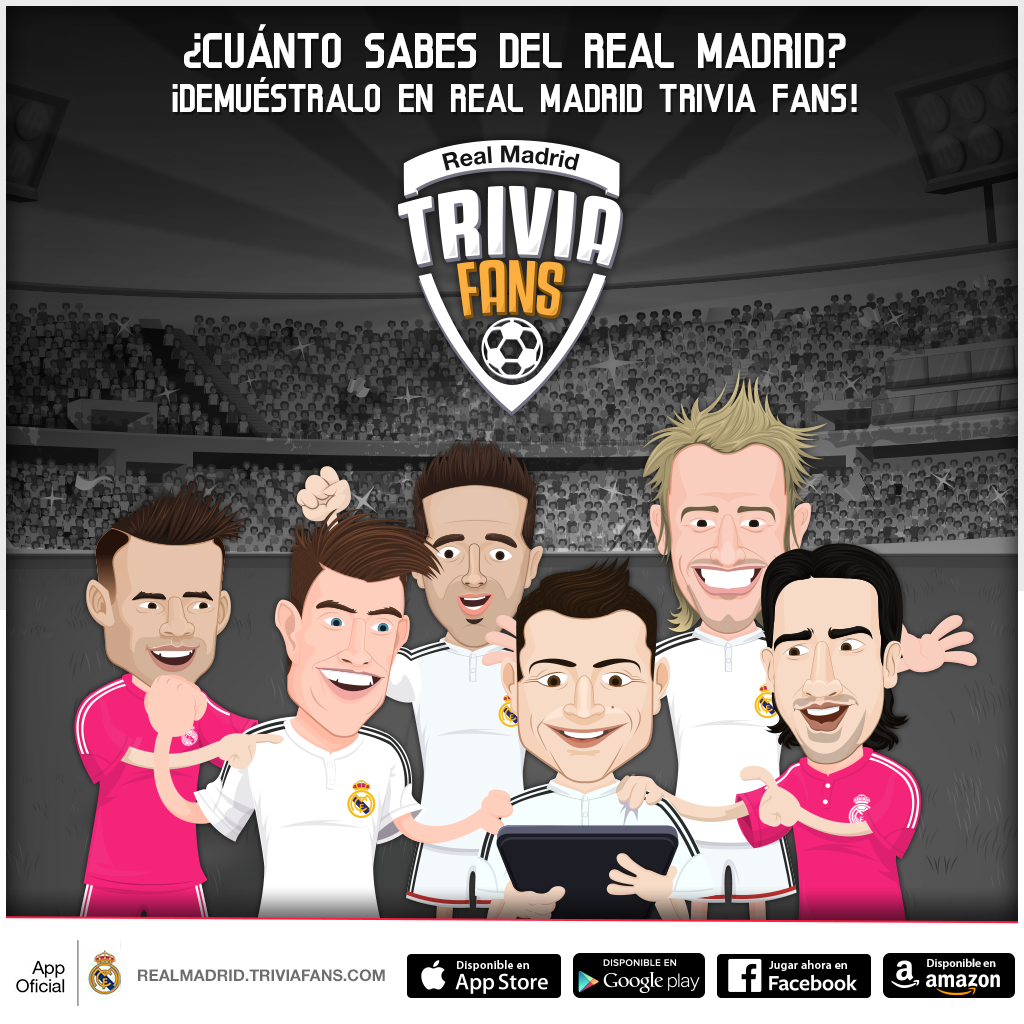 realmadrid's tweet photo. ¿Cuánto sabes del Real Madrid? ¡Descarga ya el nuevo juego oficial Real Madrid Trivia Fans! http://t.co/QRgK0R0H5E http://t.co/FeVpFlQRt8