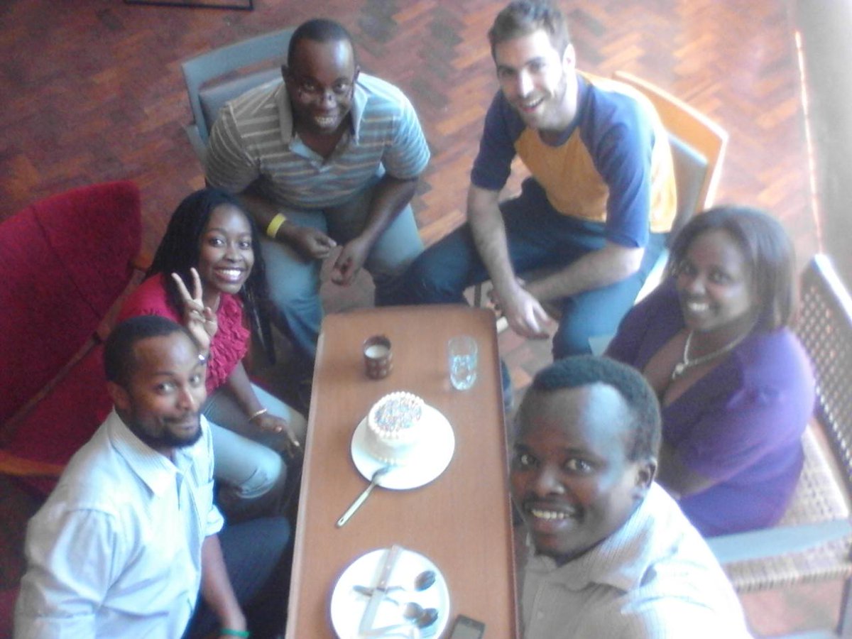 echo_mobi's tweet photo. Its birthday time at #EchoMobile HBD Fridah! You're a great team member! Thanks @sugarpienairobi for the delish cake! http://t.co/u2Khm8zgfR
