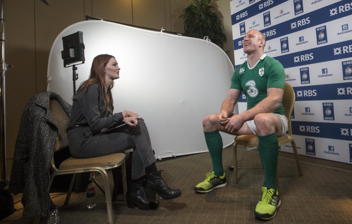 SixNationsRugby's tweet photo. Our new presenter for the official #rbs6nations YouTube channel - @alexandraemmae catches up with Paul O'Connell. http://t.co/hcS6Ct1KuJ
