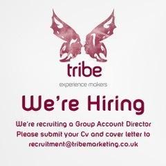 tribemarketing's tweet photo. We're #HIRING for a Group Account Director &amp; Senior Account Manager! Email CVs to recruitment@tribemarketing.co.uk RT http://t.co/ON3hc4srWq