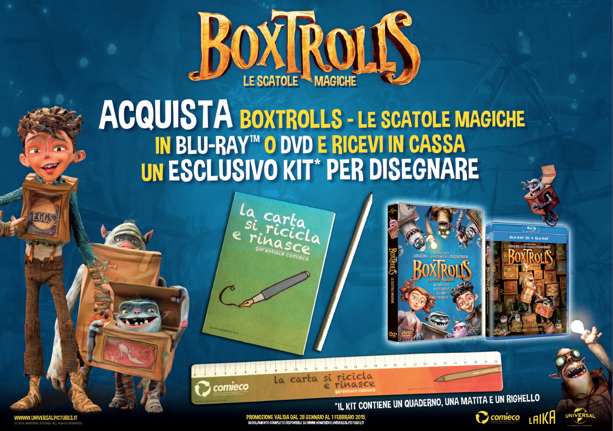 BoxtrollsIT's tweet photo. Direttamente da Pontecacio è arrivato da Feltrinelli un esclusivo kit per disegnare! #BoxTrollsHV http://t.co/OYeyEJv03K