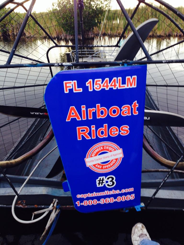 #airboatrides Captain Mitch's new rudder wrap