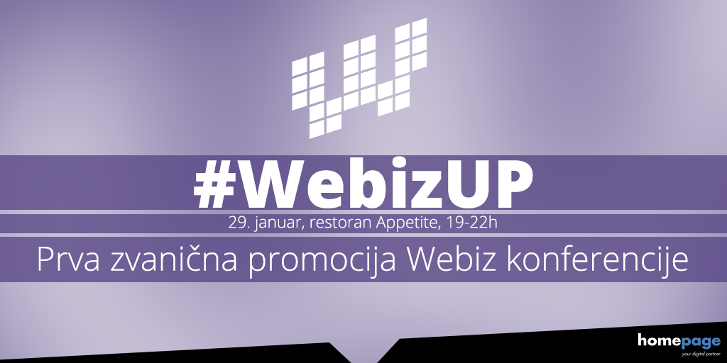 homepagers's tweet photo. Kao digitalni partneri pozivamo vas sutra 29.01. od 19h u @appetite_Bg na prvu promociju #Webiz konferencije. http://t.co/HxMIIYqEJU