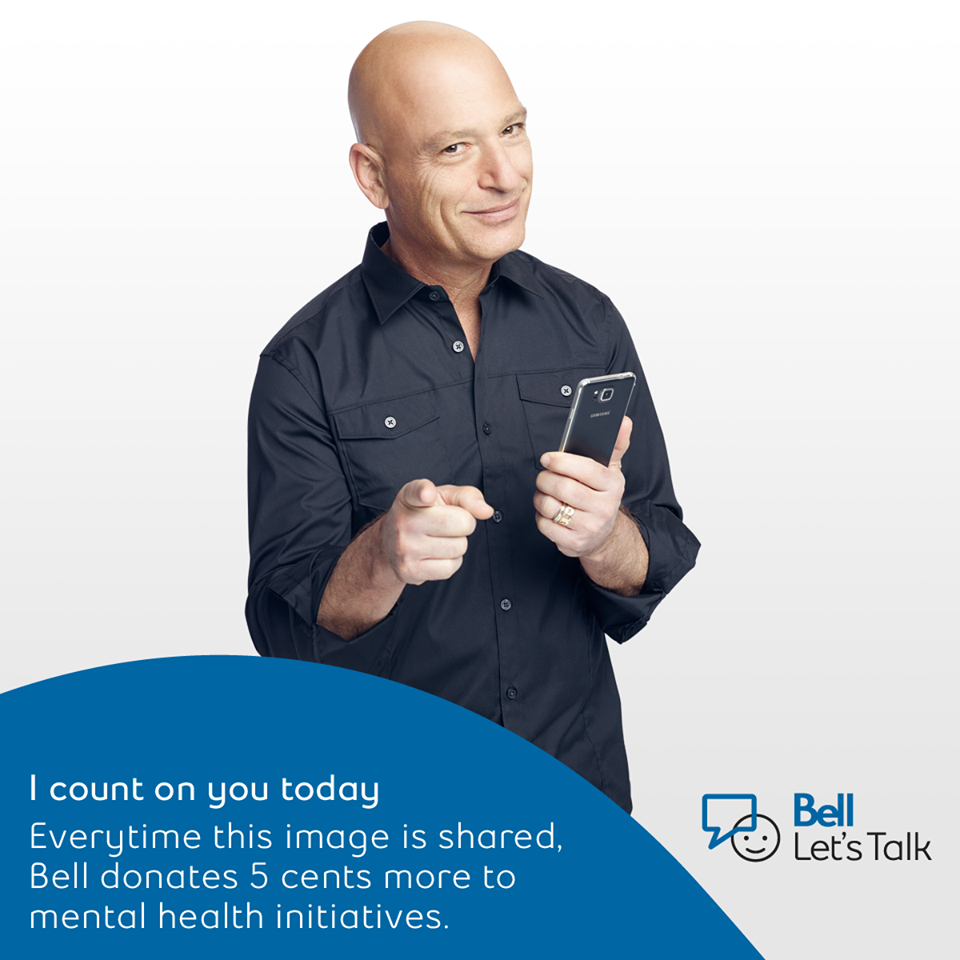 VirginRadioYYC's tweet photo. Today is #BellLetsTalk Day: RT and Bell will donate 5 cents to Mental Health charities in Canada! @mmichaelsshow http://t.co/YOXx7c7FtW