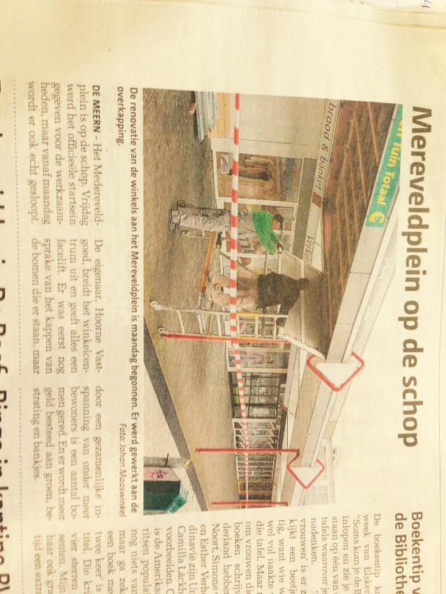 #mereveldplein op de schop #renovatie #demeern <a href="/HoorneVastgoed/">Hoorne Vastgoed</a> <a href="/CentrumDeMeern/">Centrum De Meern</a>