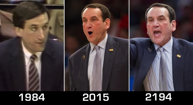 Happy 70th birthday to Duke head basketball coach/vampire Mike Krzyzewski. We have yet to see him in daylight... 
