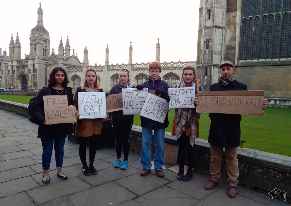 CambridgePEN's tweet photo. Solidarity with Raif Badawi and Waleed Abu-Alkhair @NSHRSA @MojKsa @KSAMOFA @HRHPSalman #FreeRaif #FreeWaleed http://t.co/ZdHuxhhKbF