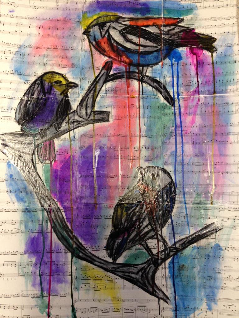 ErinStevenson65's tweet photo. @louise_mcnaught my A1 art exam :) inspired by your work http://t.co/5LOH1EMo1X