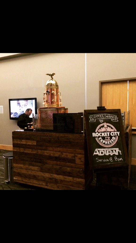 RktCityExpresso's tweet photo. Happy to serve @ADTRAN last night as they celebrated into the evening at @HsvMeetings Jackson Center! http://t.co/v937MsgErb