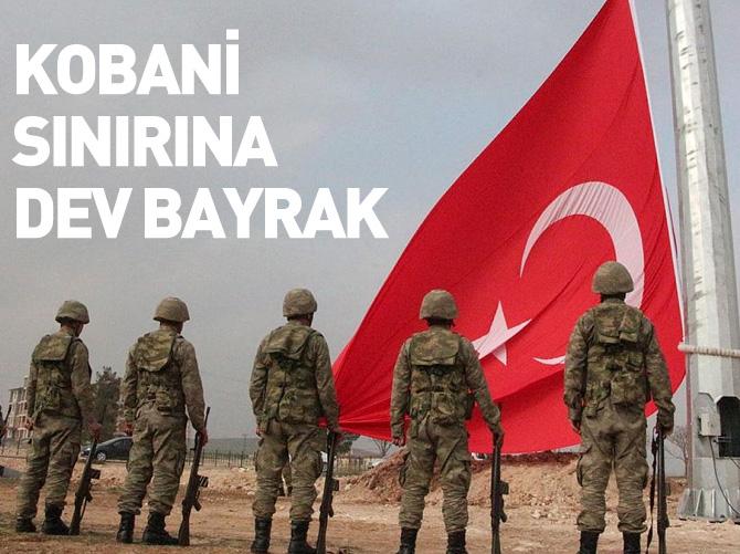 Kobani sınırına dev Türk bayrağı asıldı ahaber.com.tr/gundem/2015/01…