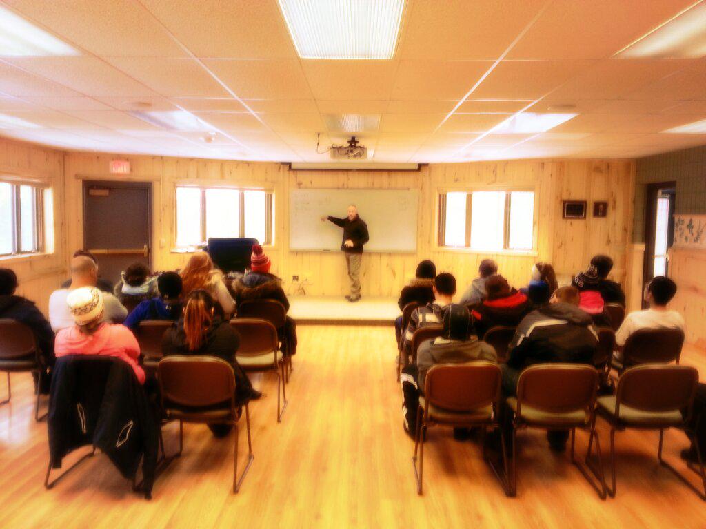 ViperPE's tweet photo. A lesson on animal tracking before we head out into the woods on our snowshoes. http://t.co/TjxezvnQIG
