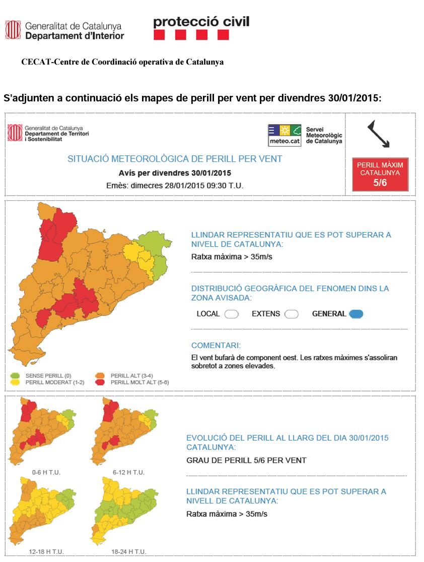pcsab's tweet photo. Activat en fase d'alerta nivell alt per vents el PROCICAT per demà i divendres @Oscar_marher @pxcsantadria http://t.co/HMXRu9OTyj