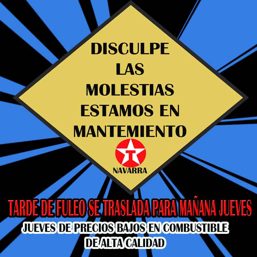TexacoNavarra's tweet photo. estamos realizando mantenimiento en los tanques de combustible por lo que la tarde de fuleo se traslada para  jueves http://t.co/KzqVMxTc1M