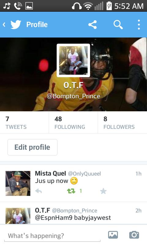 Follow my new twitter 🐾🐾 😏 ill follow back 💯💯👌
<a href="/Bompton_Prince/">Savage</a>