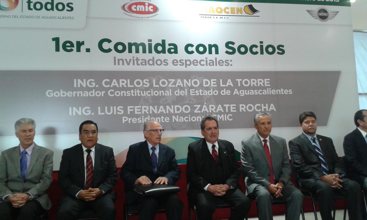 CarlosLozanoAgs's tweet photo. Con el gusto de acompañar a los socios de la CMIC, a quienes les reitero mi compromiso y respaldo para el sector http://t.co/15pUXRkgUu