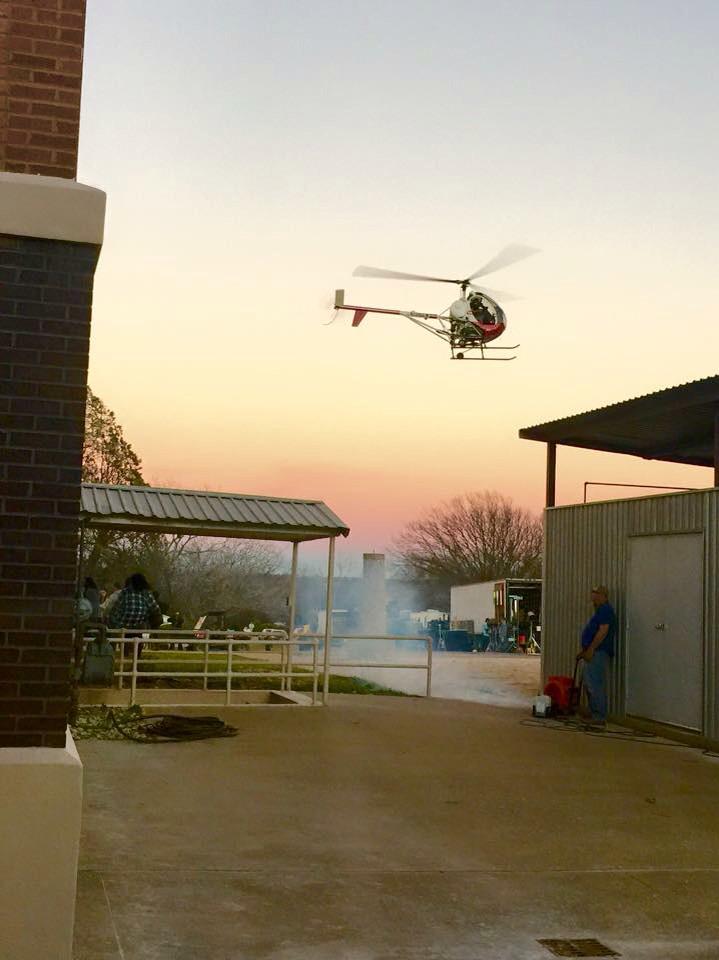 reaganshankland's tweet photo. Filming an action movie is fun😎🔥🔥🎬 #carexplosions #chasinghelicopters #runningfromterrorists #beingshotat http://t.co/vG6eKa1PaD