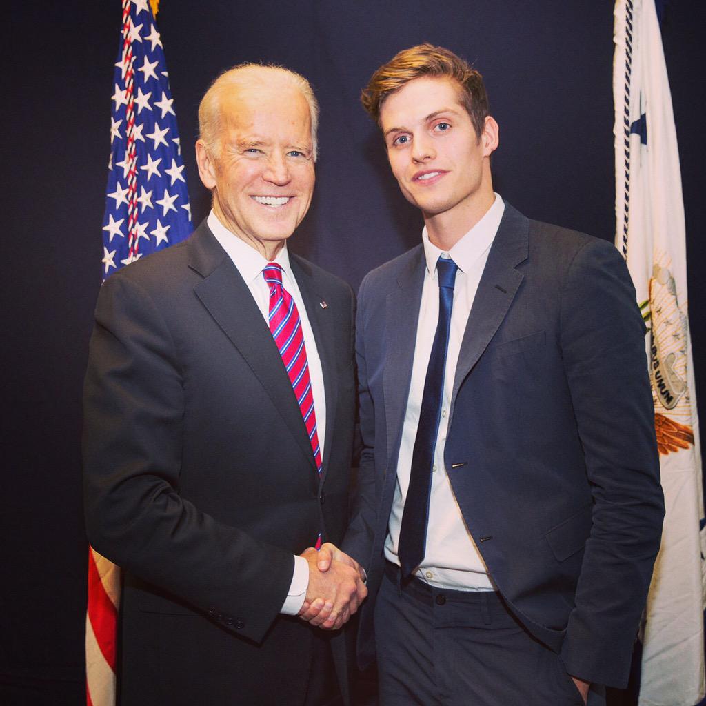VP Joe and myself . Just generally chilling. Candid shot of us watching Arsenal play.