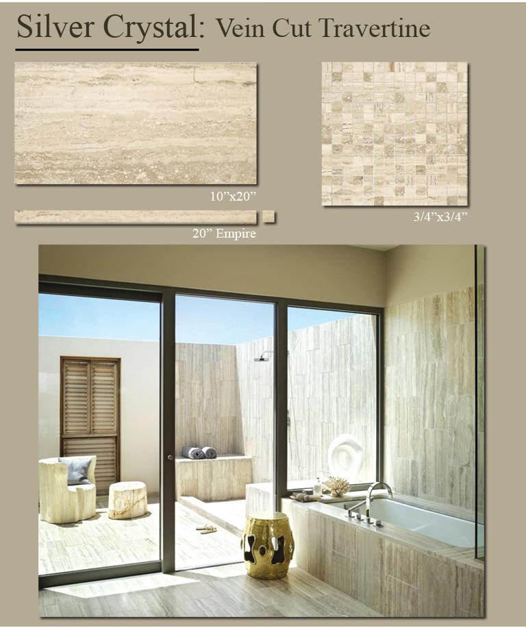 ProSourceMA's tweet image. New Material Now Available at #ProSource! Silver Crystal: Vein Cut Travertine bit.ly/1rGvKX6