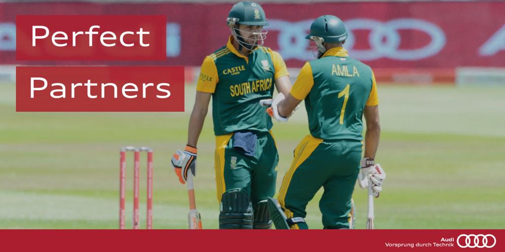 audisouthafrica's tweet photo. .@amlahash and @Rileerr have set the record for the highest SA ODI partnership twice in 10 days. #VorsprungProteas http://t.co/tLLGfLbDm7