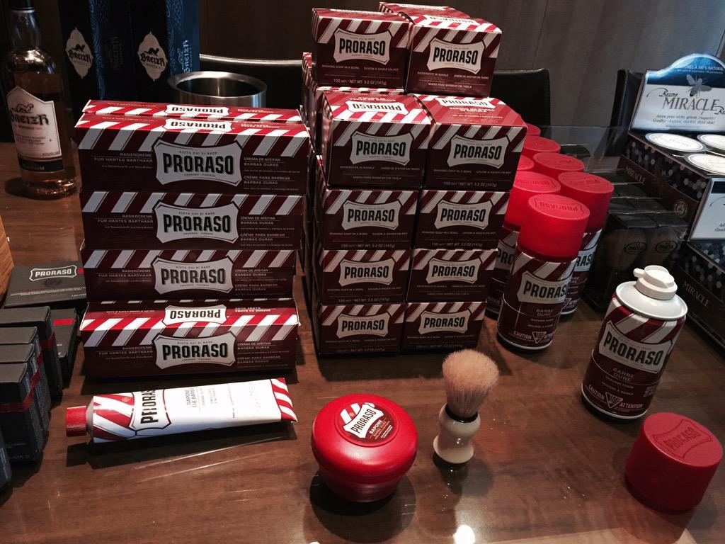 MarianneMTL_TO's tweet photo. For bearded boys new range of products for coarse hair + grooming your stach @Proraso @BellaVitaInt @NATAPR_ #SENS33 http://t.co/96Q26mo73z