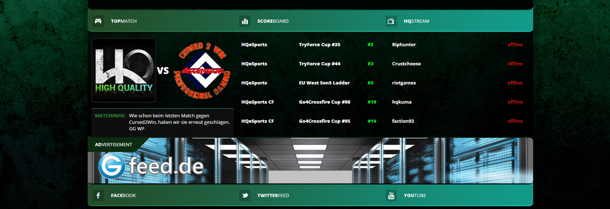HQeSports's tweet photo. Danke @gfeed_de! Unser Server läuft einwandfrei
Natürlich haben wir dich nun schön verlinkt! http://t.co/mxZbjsKx4V