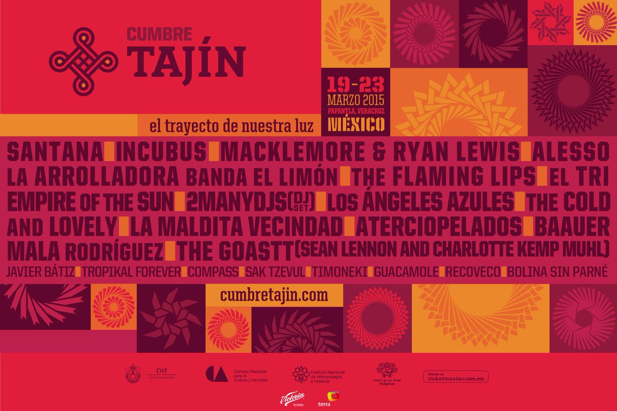 Cartel Oficial de #CumbreTajín 2015 #Veracruz #México