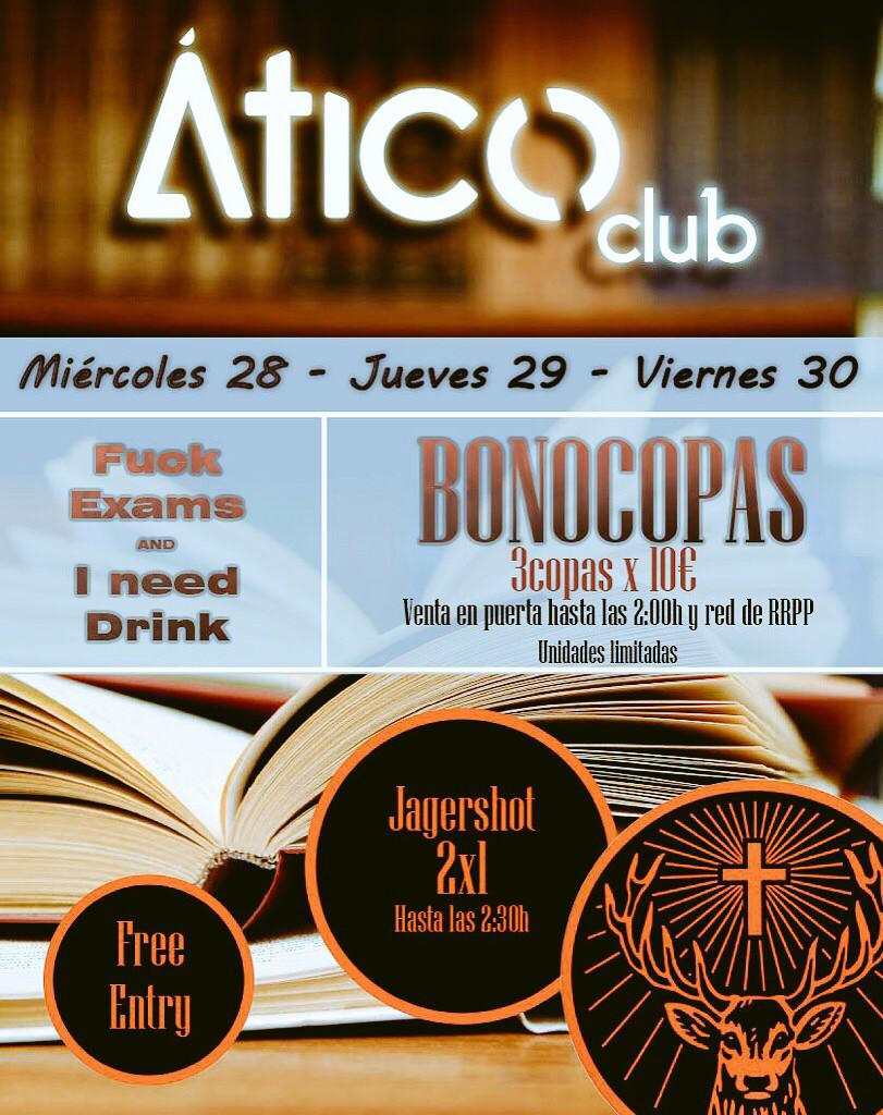 #CuentaAtrás #FuckExams 👉Aprovecha y compra tu #BONOCOPAS para este Miércoles, Jueves y Viernes. <a href="/caceresdefiesta/">Caceres de Fiesta</a> 🔝🙌💃